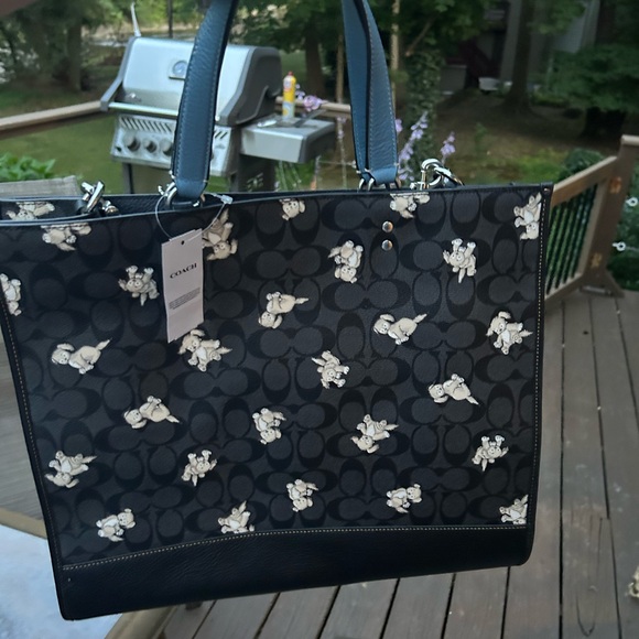 Coach Dempsey purse bag tote puppies puppy nwt very large new - Picture 7 of 16